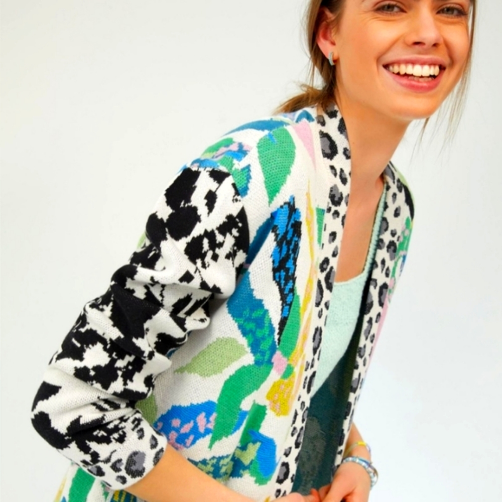 ANTHROPOLOGIE Maeve Savannah Contrast Cardigan